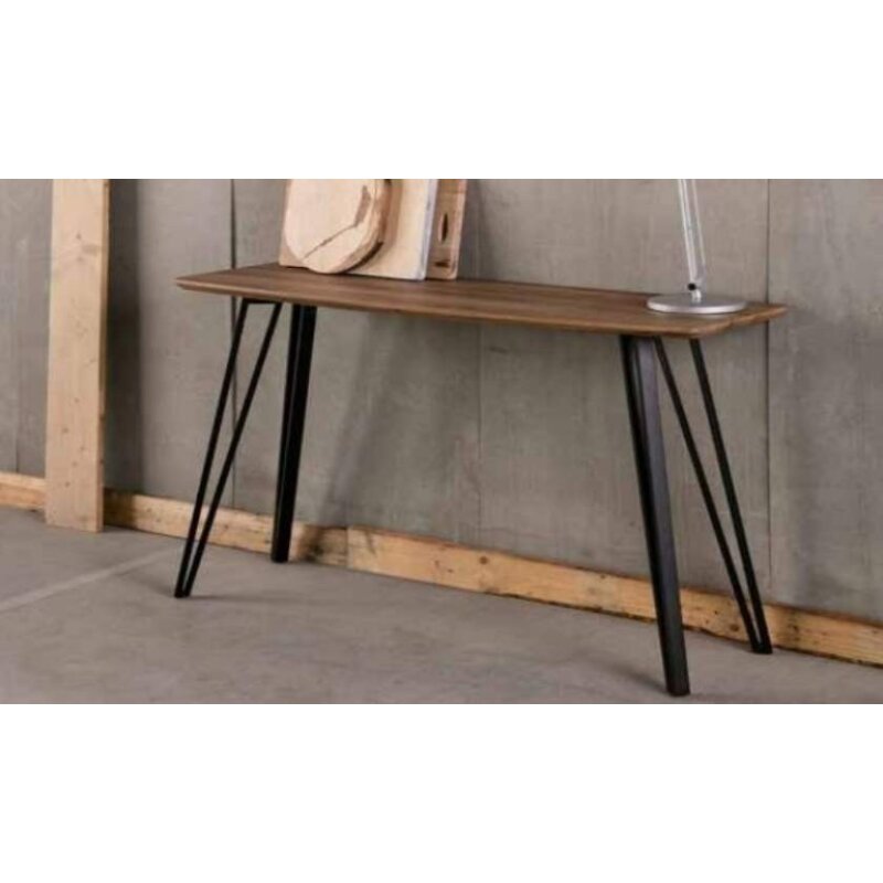 Consola moderna de roble con patas 120x40x76 cm
