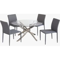 Mesa de comedor redonda de cristal D: 110 cm