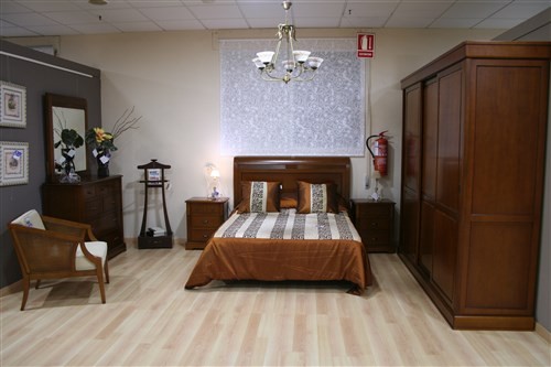 Dormitorio Juvenil con Armario Color Cerezo/Nieve Outlet - Hermógenes