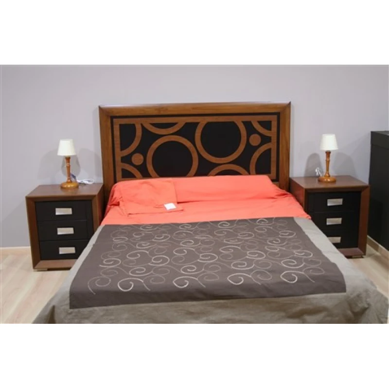Dormitorio Matrimonio con xinfonier Nogal/Negro