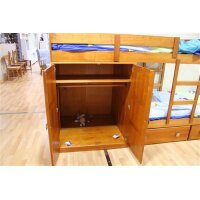 Cama tren color miel