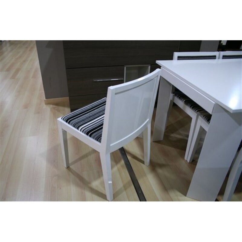 pack mesa comedor extensible + 6 sillas lacado blanco