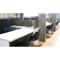 Mesas oficina + Modulo auxiliar color blanco/cebrano