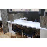 Mesas oficina + Modulo auxiliar color blanco/cebrano