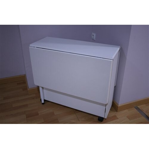 Mesa consola módelo 186 + 4 sillas plegables color blanco