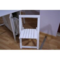 Mesa consola módelo 186 + 4 sillas plegables color blanco