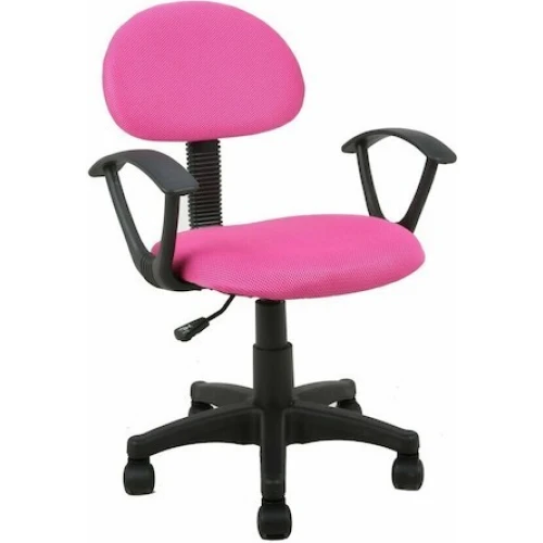 Silla de estudio con asiento y respaldo textil y base de nylon disponible en 3 colores