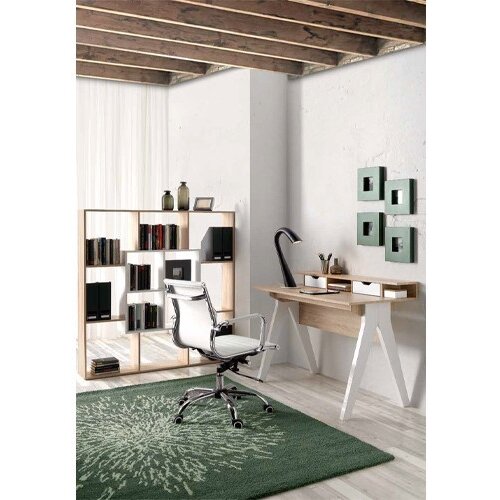 Muebles de oficina estantería amplia con mesa y silla