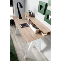 Muebles de oficina estantería amplia con mesa y silla
