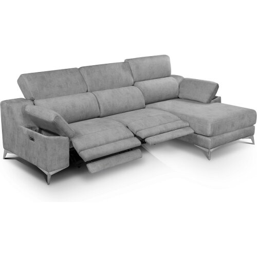 Sofá de 3 plazas relax con chaiselongue abierto 153 cm