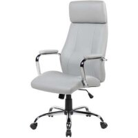 Silla de oficina simil piel-cromada