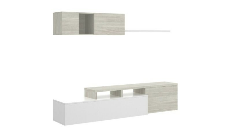 Mueble de comedor blanco/natural 200 cm - Imagen 4