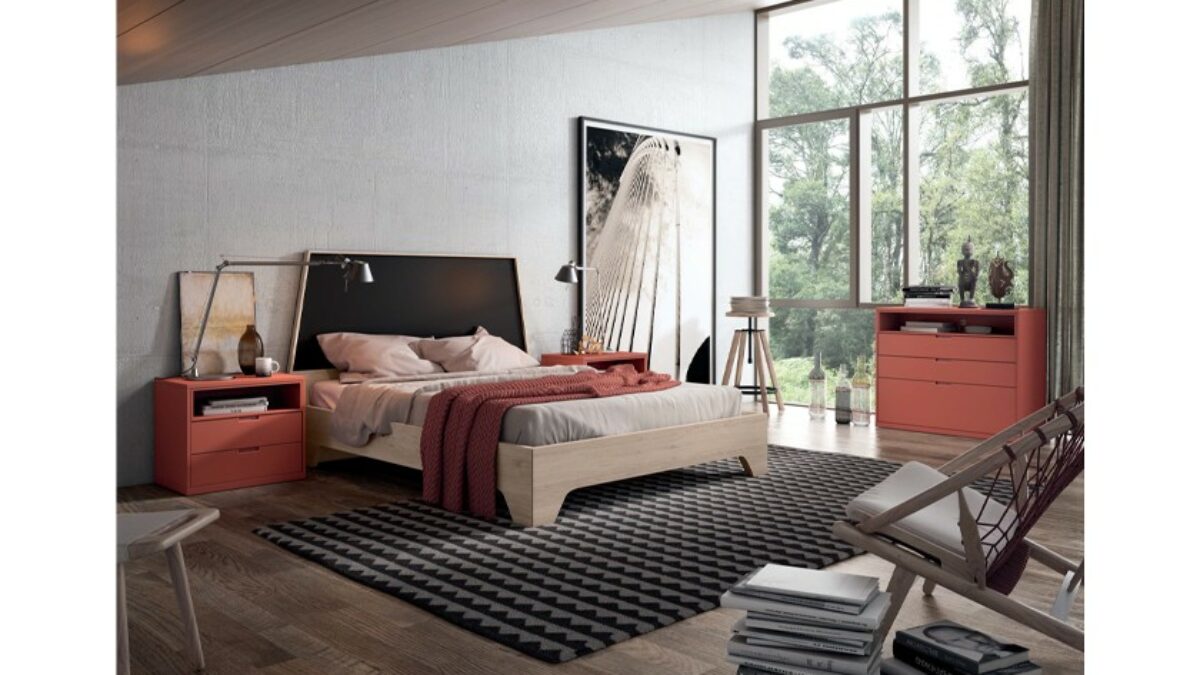 Dormitorio de matrimonio moderno colección Boho de la marca Lanmobel
