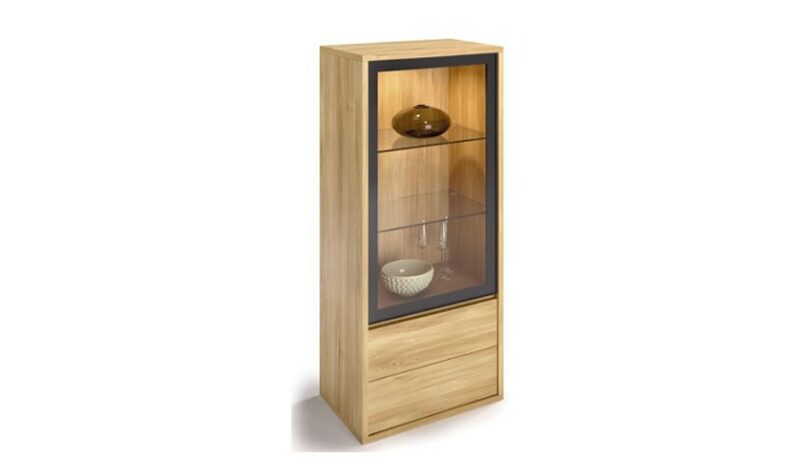 Vitrina de salón color madera natural