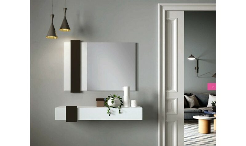 Mueble recibidor 18x100x32.5 cm + Espejo