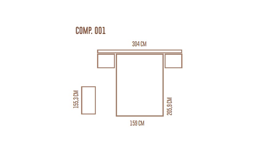 Dormitorio de matrimonio: cabecero de madera + cómodas + armario - Imagen 2