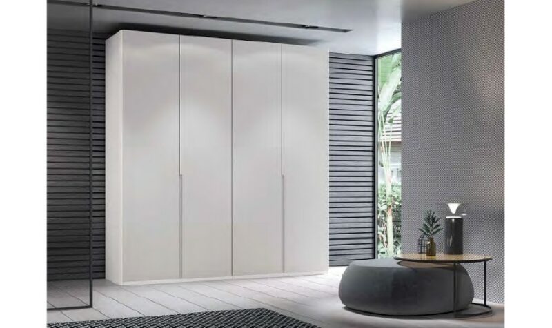 Armario 4 puertas en gris lacado