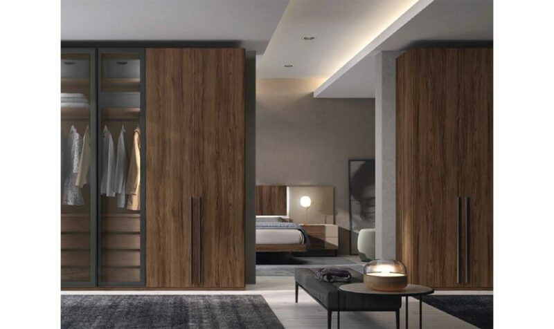 Armario de madera 6 puertas con acabados en pizarra lacado