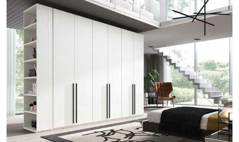 Armario 6 puertas de madera color blanco polar