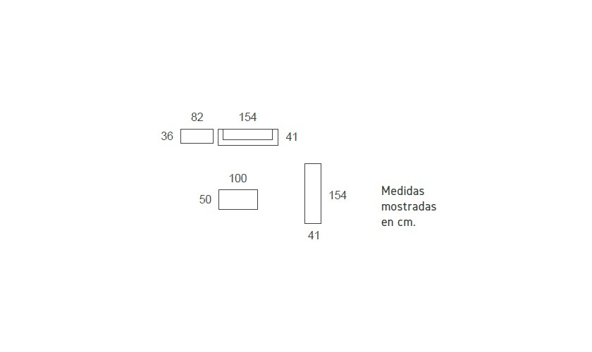 Conjunto de muebles de salón completo blanco mate acabados madera natural - Imagen 2