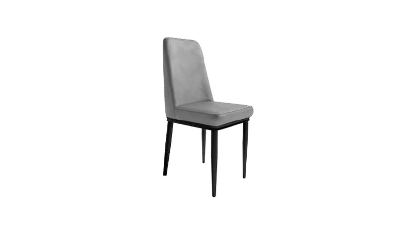 Cuatro sillas tapizadas Oslo con patas metálicas negras - Imagen 3