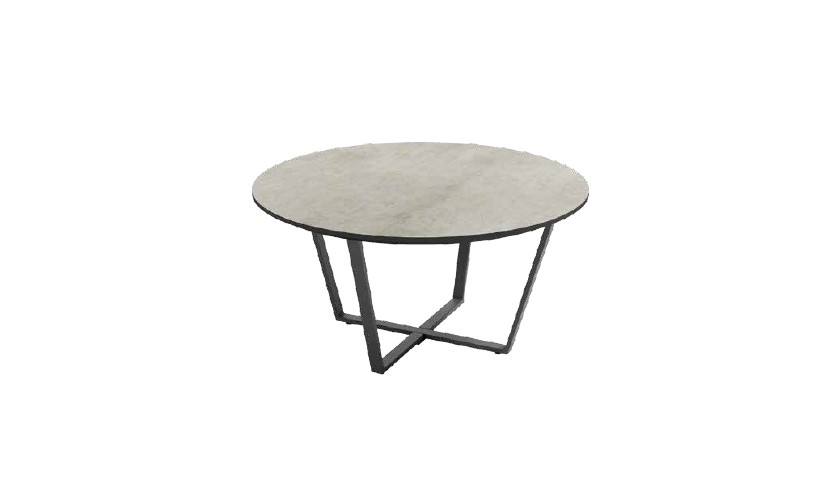 Mesa de centro redonda 80 cm con patas metálicas negras - Imagen 2