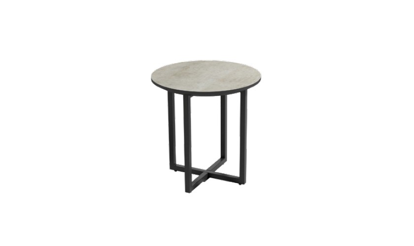 Mesa de centro redonda 40 cm con patas metálicas - Imagen 2