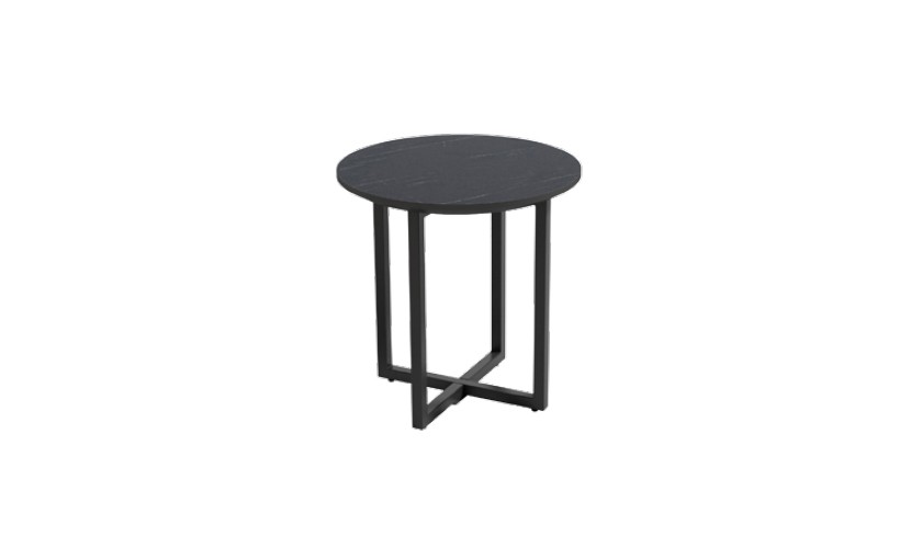 Mesa de centro redonda 40 cm con patas metálicas - Imagen 3