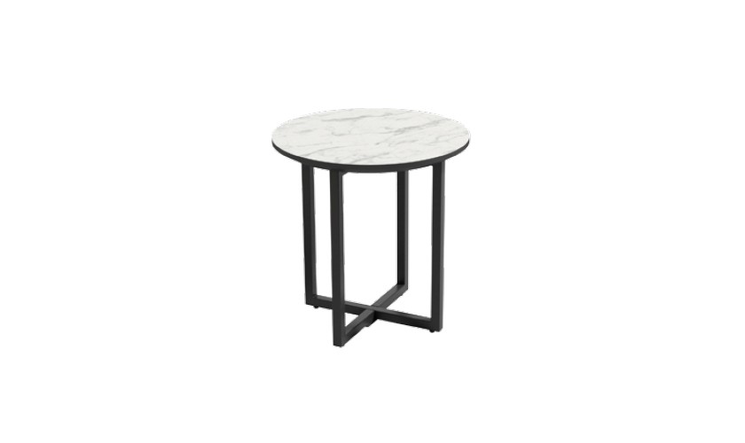 Mesa de centro redonda 40 cm con patas metálicas - Imagen 4