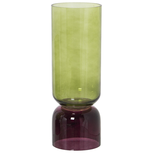 Jarrón cristal verde/rojo 35 cm