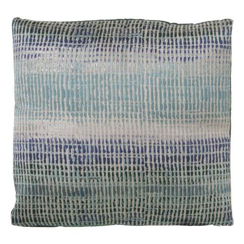 Cojín 43x43 cm azul/plata