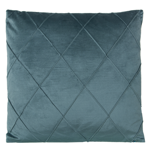 Cojín 45x45 terciopelo verde/azul/rosa diseño rombos