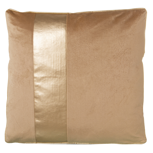 Cojín 45x45 terciopelo con franja dorada