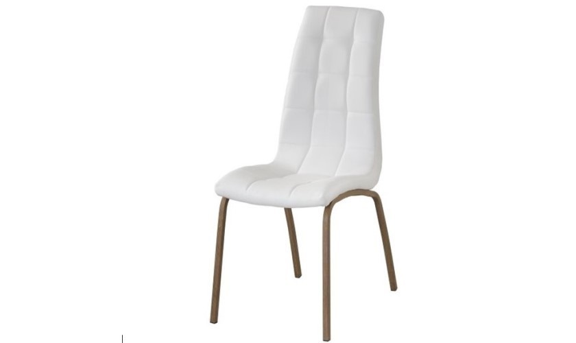 Silla piel en color Blanco (vienen en pack de 4 indivisible)