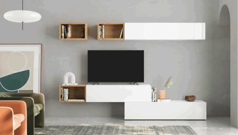 Muebles modulares de salón minimalista