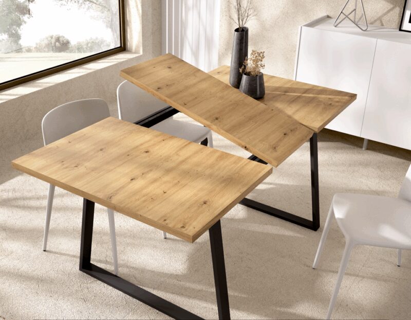 Mesa extensible para comedor rectangular