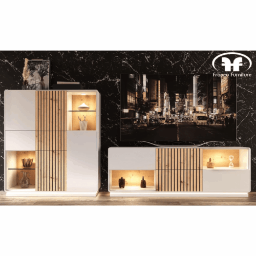 Módulo de salón con vajillero + mueble de TV