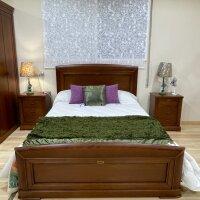 Dormitorio matrimonio con armario color cerezo outlet