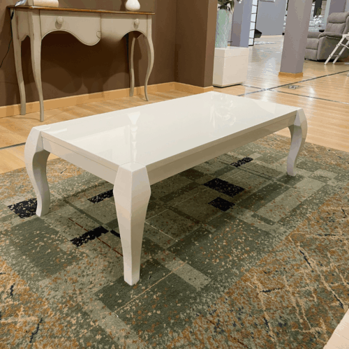 Mesa de centro fija blanco brillo outlet
