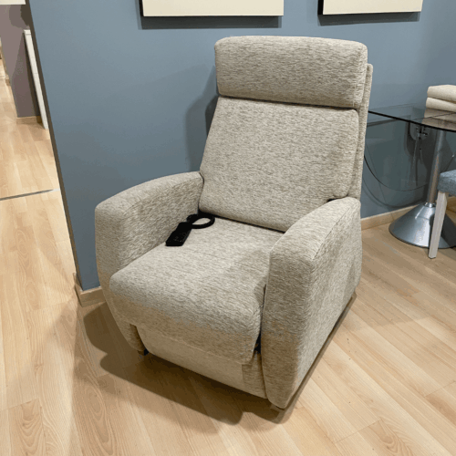 Sillón relax con elevación eléctrica beige outlet