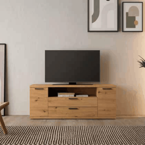 Mueble de TV con 2 puertas + 2 cajones + hueco artisán