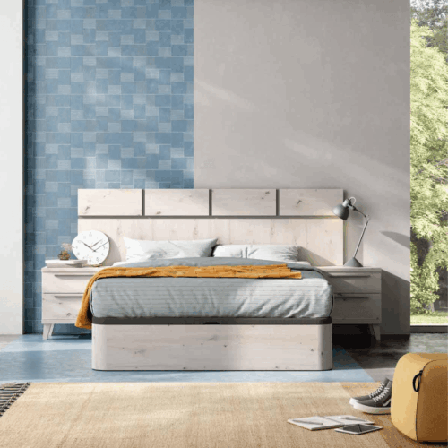 Dormitorio de matrimonio completo albián/plomo
