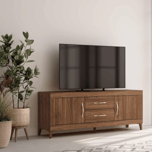 Mueble de TV con 2 puertas + 2 cajones java/lined java