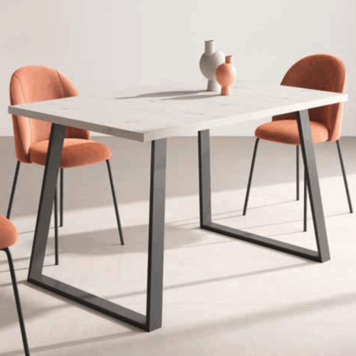 Mesa fija de 120 cm con patas metálicas