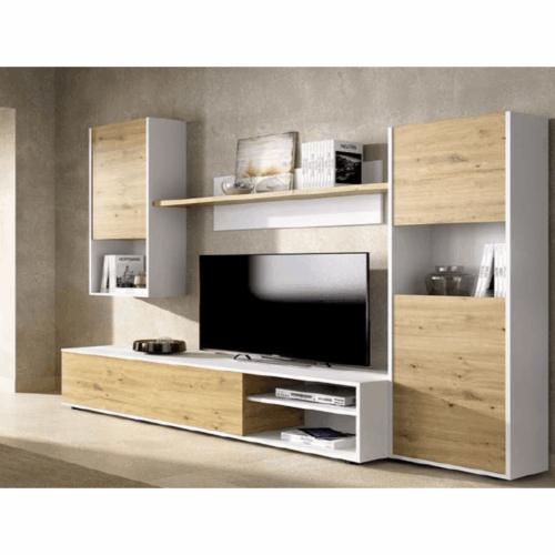 Mueble de salón modular blanco/nordic