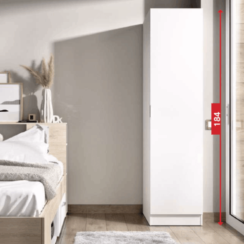 Armario de 1 puerta 184 cm de alto