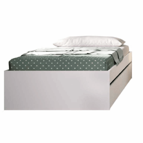 Aro de cama 90x190 cm + 2 cajones de arrastre
