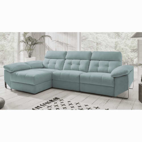 Sofá 3 plazas con motor eléctrico + chaiselongue 309x175 cm