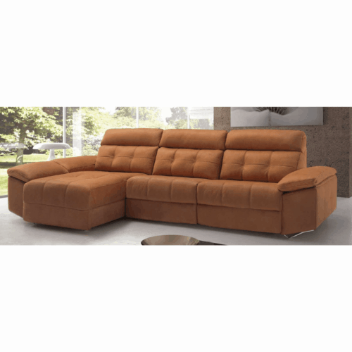 Sofá chaiselongue eléctrico + arcón + reclinable