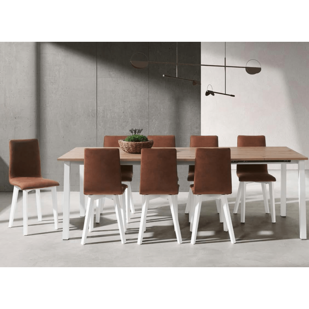 Mesa de comedor extensible tapa laminada - Imagen 2